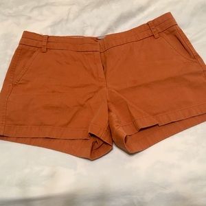 JCrew Orange/rust colored 4" Chino Shorts